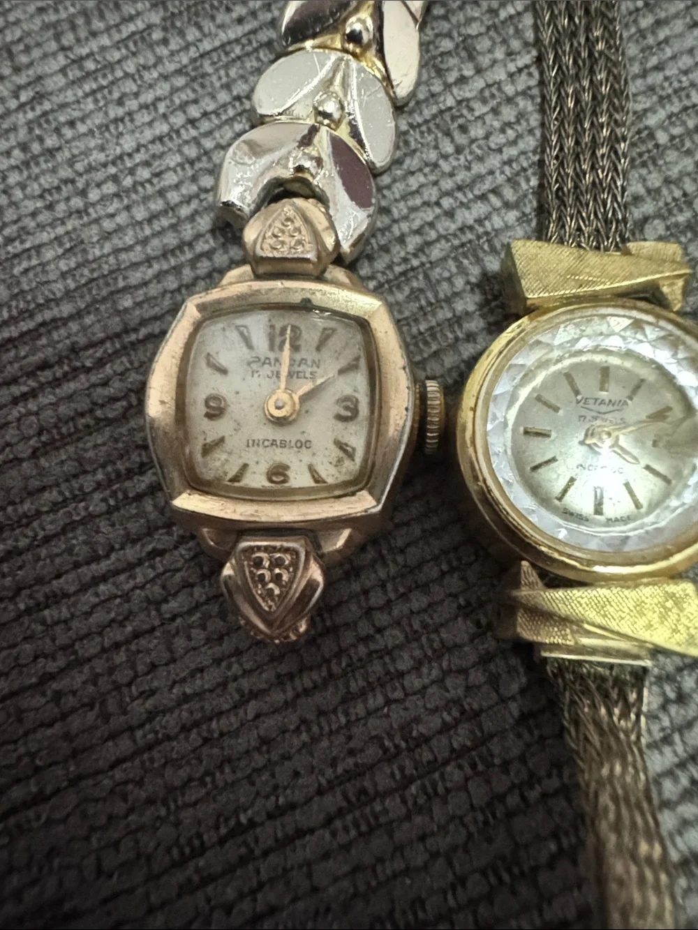 Vintage Estate Ladies Watch 5pc - Art Deco Elbon, Benrus, Vetania, Timex, Pandan